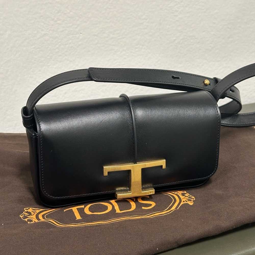 TOD’S T Timeles mini crossbody bag black